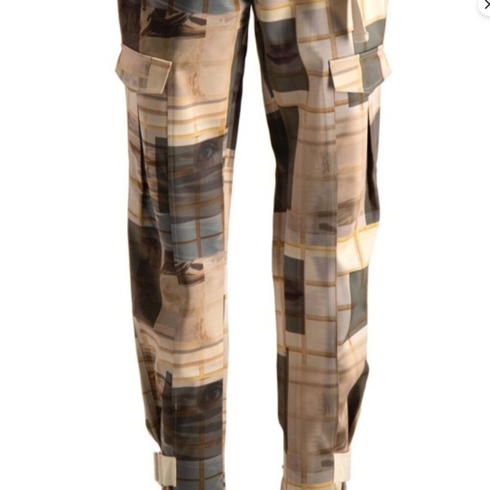 Holzweiler Skunk Pant straight leg satin patchwork medium - Picture 4 of 12